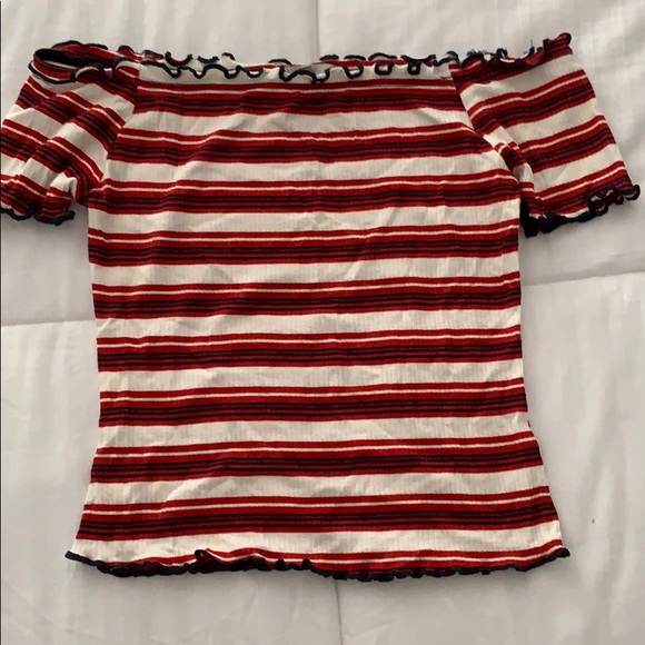 Stripped Charlotte Russe off the shoulder top. - Picture 1 of 2